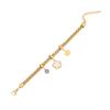 [Bingmeng] nueva pulsera de acero inoxidable de moda de joyería transfronteriza con flor, pulsera de ojo exagerada B508
