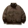 Yidao Vintage 2025 Inverno Novo Jaqueta de Penas de Pato Branco 90 Masculina Marca Tendência Solta Gola Alta Roupa de Trabalho Jaqueta Quente
