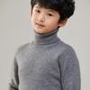 Suéter de lã infantil Outono e inverno Outono e inverno High Collar Base Sweater Solid Color Meninas Cashmere Sweater