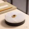 Tintero Grande de Piedra Natural con Tapa para Caligrafía, Adecuado para Uso Profesional con Pinceles de Tinta