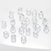 Contas Quadradas de Cristal Multifacetadas de Alta Transparência 4/6/8mm Contas Soltas Contas de Vidro Iridescente Contas de Cubo de Açúcar de Vidro Materiais para DIY
