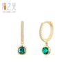 S925 prata esterlina luxo esmeralda zircão brincos feminino europeu e americano cross-border moda alto senso casamento banquete orelha jóias