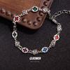 Pulseira de Cruz de Diamante Estilo Retrô Personalizada para Mulheres Estilo Ins Moda Nicho Hip-Hop Versátil Moda Joia de Casal