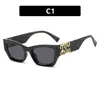 Gafas de sol cuadradas de alta gama de moda 2025 para mujer, ojo de gato a la moda, aspecto natural, de moda, gafas para adelgazar el rostro para hombre