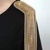 Acessórios de vestuário transfronteiriços quentes ombreiras de franja de metal ombreiras de franja clássicas de moda para terninhos pequenos atacado