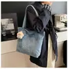 Bolsa de Ombro/Axila Versátil de Grande Capacidade em Jeans Novo Estilo Coreano Casual Bolsa Tote Bolsa Feminina Tendência 2023