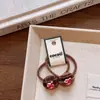 Pinza para el pelo de lana a cuadros hecha a mano para niños y niñas de estilo familiar coreano Otoño e Invierno, Diadema con personaje de dibujos animados Maillard