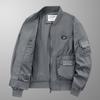 Moda de primavera chaqueta para hombre de mediana edad de color puro guapo uniforme de béisbol americano para hombre 23519 chaqueta de aviador