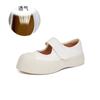 Sapatos Mary Jane de Couro Genuíno para Mulheres 2026 Verão Novo Estilo Sola Grossa Versátil Velcro Sapatos Femininos Estilo Francês Sapatos Individuais