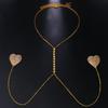 Cadena corporal nueva de diamantes de imitación transfronteriza Europa y Estados Unidos tendencia sexy cadena para el pecho amor accesorios de fiesta de club nocturno cadena corporal