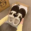 Sapatos de algodão retrô populares, estilo Birkenstock feminino, nova coleção de inverno 2026, design slip-on, forrados com fleece e espessados para aquecimento, versáteis e fáceis de combinar