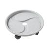 Venta al por mayor, bandeja de agua con chasis de rueda universal cuadrado, soporte inferior de plástico, soporte de base, bandeja para maceta móvil con rueda