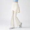 Pantalones de Yoga para Mujer, Estilo Delgado de Verano con Cortina para Glúteos, Falso Dos Piezas, Tallas Grandes para Mujeres con Sobrepeso, Entrenamiento de Cadera Pilates, Conjunto Deportivo de Fitness