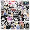 50 peças transfronteiriças populares Bad Witch Vibes Bad Witch adesivos laptop guitarra skate adesivos