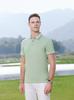 Camisa Polo de Algodón Hielo de 195g de Manga Corta Holgada con Cuello Solapa Casual de Negocios Cómoda Color Sólido Versátil Logo Estampado
