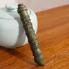 Pluma Wenchang tallada en sándalo verde, Título de Lista Dorada, Pagoda de Nueve Pisos de la Torre Wenchang, Talla en Madera Maciza, Adornos para Exámenes Estudiantiles y de Admisión