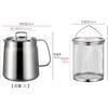 Olla Filtro de Aceite de Acero Inoxidable 304 Sartén Separador de Residuos de Aceite Doméstico con Filtro Cesta para Freír Cocina Doméstica Olla de Aceite Tanque de Aceite