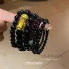Pulsera de Cuentas de Obsidiana para Mujer Moda Nacional Personalidad Pulsera Versátil Nueva China Nicho Pulsera de Gama Alta Venta al por Mayor