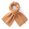 Cachecol de Cashmere 100% Puro Estilo Simples Outono e Inverno para Mulheres Tricô de Trança Proteção Quente para o Pescoço Cruzado Gola Falsa