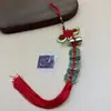 Calabaza de Cobre Puro Dinero de los Cinco Emperadores Nudo de Riqueza Colgante con Borde Dorado Nudo Chino Rojo Colgante de Nudo Auspicioso para Resolver Configuración Puerta a Puerta
