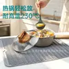 Tapete de silicona con diseño de olas para escurrir en Amazon, posavasos anti-quemaduras para encimera, tapete para tazón y olla, tapete antideslizante para secar en el fregadero de la cocina