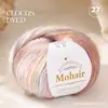 Patrón de nubes pequeñas, hilo de mezcla de seda y mohair, color degradado, hilo de mohair fino para tejer a mano, hilo para chales y suéteres, producto transfronterizo