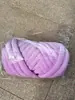 Tira de tela de terciopelo Ins Islandia lana supergruesa manta tejida a mano nido para mascotas almohada núcleo de relleno de terciopelo de cristal Algodón