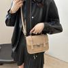 Bolsos Texturizados de Moda para Mujer 2026 Nuevo Estilo Coreano Otoño e Invierno Bolso de Mano Retro Bolso Cruzado de Hombro para Chicas de Nicho