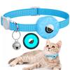 Amazon Apple Airtag Collar para Gato Rastreador de Posicionamiento Cubierta de Silicona Tres Seda Reflectante Bolsa Campana Perro Mascota