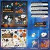 Adesivos de Janela Estáticos de Desenho Animado para Halloween Fantasma Abóbora Castelo Morcego Adesivos de Vidro Decoração para Loja Centro Comercial Jardim de Infância Festa