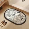 Tapete de Banheiro Americano de Lama Diatomácea Antiderrapante Absorvente de Água Tapete para Pés Porta de Banheiro/Vaso Sanitário Resistente ao Desgaste Secagem Rápida Resistente a Manchas