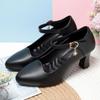 Zapatos para Mujer 2024 Nuevos Zapatos Femeninos de Primavera y Verano Poco Profundos Cuero Suave Suela Suave Zapatos de Cuero Mary Jane Zapatos Suaves para Dama de Honor