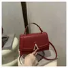 Bolsa Pequena Quadrada Elegante Estilo Francês para Mulheres, Tendência Outono 2025 Cor Sólida Texturizada Popular Bolsa Transversal de Ombro