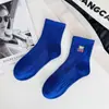 Meias Cityboy para Homens e Mulheres Estilo Coreano Ins Tendência Celebridade da Internet High Street Skate Respirável Meias Esportivas Meia de Cano Médio com Letra