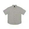Camisa Retro de Manga Corta a Cuadros Finos Texturizados con Bloques de Color Estilo Japonés para Hombre, Camisa de Manga Media Trendy Cleanfit para Pareja