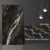 Azulejo Cerámico de Lujo Guangdong 750X1500 con Patrón Gris Negro Brillante para Sala de Estar, Comedor, KTV, Paredes y Suelos con Textura de Mármol Blanco