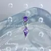 Brincos Pingente Pedra de Pipa Cilíndrica Liga de Titânio Astmf-13 Titânio G23 Rosca Interna Zircônia Piercing Labial Stud