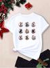 Natal Feminino Manga Curta Transfronteiriço Suporte Total Meio Suporte AliExpress Amazon TIKTOK Top Camarão TEMU