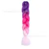 Fibra química de tres colores, cuatro colores, cinco colores, degradado, seda de alta temperatura, trenza grande, trenza jumbo, trenza burbuja, material para trenzas de cabello