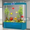 Acuario Sala de Estar 2024 Nuevo Montado en Pared Integrado Grande Sin Cambio de Agua Acuario de Pie Pecera para Peces Dorados