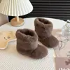 Botas de Nieve Calientes con Forro de Felpa para Niñas 2026 Otoño/Invierno Nuevo Estilo Moda para Niñas Botines Cortos de Media Caña Botas Casuales de Algodón para Niños