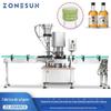 ZONESUN Máquina automática de fechamento de tampas anti-roubo com 4 cabeças ROPP rosqueada para bebidas alcoólicas vinho máquina de tampamento de alta velocidade