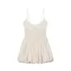 Ropa de Mujer Primavera Estilo Europeo 2026 Vestido Mini de Tirantes de Cuadros Pequeños Estilo Globo 61659