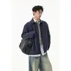 Jaqueta de Trabalho Ace com Design Simples e Moderno Estilo Old Money Lapela para Homens Caimento Solto Roupa Exterior Estilo Veterano Hj5821