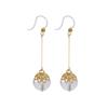Colgante de Bola Transparente Nicho Pendientes Elegantes de Alta Gama Pendientes de Cristal de Color para Mujer Pendientes Largos Pendientes Nuevos