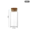 Cuello estrecho de 37 mm, tapón de corcho, vidrio de borosilicato alto, transparente, para hacer botellas de deriva, botellas creativas para dispensar dulces, botellas de deseos