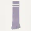 Calcetines de Cinco Dedos para Mujer, Media Pantorrilla, Dos Rayas, Estilo Primavera y Otoño, Calcetines de Algodón con Dedos Separados, Calcetines Largos Casuales de Cinco Dedos para Mujer, Directo del Fabricante