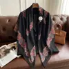 Nuevo Pañuelo de Seda para Primavera y Verano, Estilo Delgado, Bufanda Cuadrada Grande de 130 cm, Pañuelo Decorativo Estampado de Alta Gama, Chal Versátil