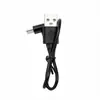 Cable de Carga en Ángulo Recto de 90 Grados 30cm Negro USB a Tipo-C en Ángulo Recto Cable de Carga