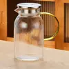 Jarra de Vidrio para Agua Fría, Resistente a Altas Temperaturas, Gran Capacidad para Uso Doméstico, Jarra para Agua Fría, Juego de Tazas para Agua Hervida, Jarra para Agua para Sala de Estar, Tetera